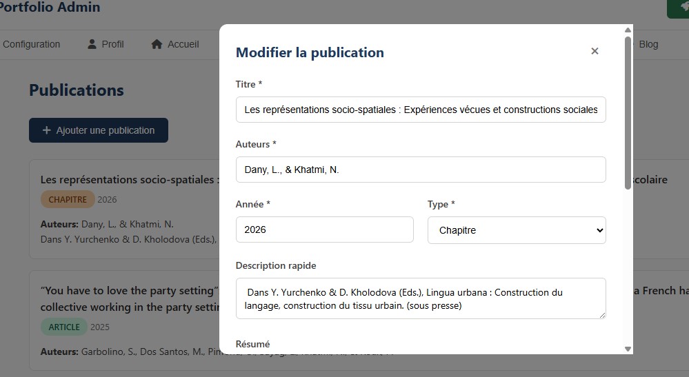 Interface admin 2