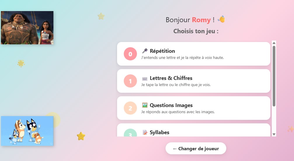 Jeux pédagogiques enfants