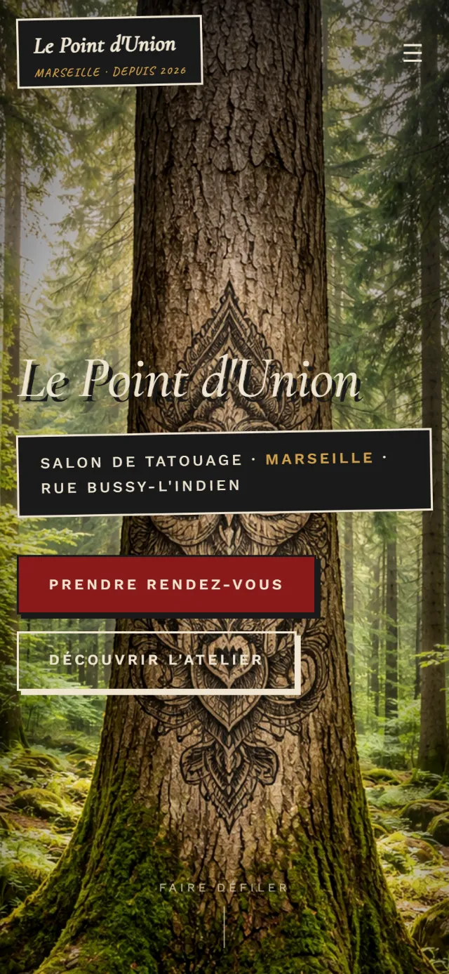 Version mobile du site du Point d'Union
